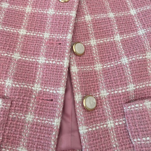 Rachel Zoe Pink Tweed Blazer - Picture 3 of 5